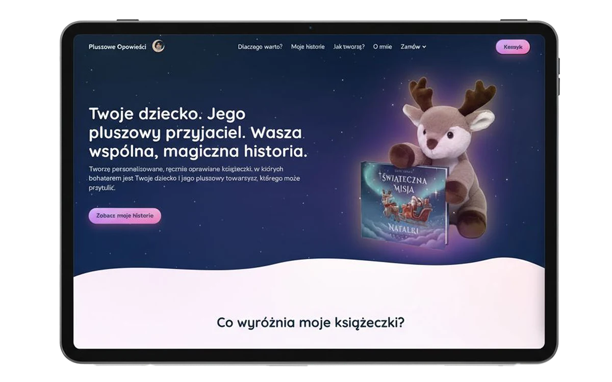 Fragment strony Pluszowe Opowieści